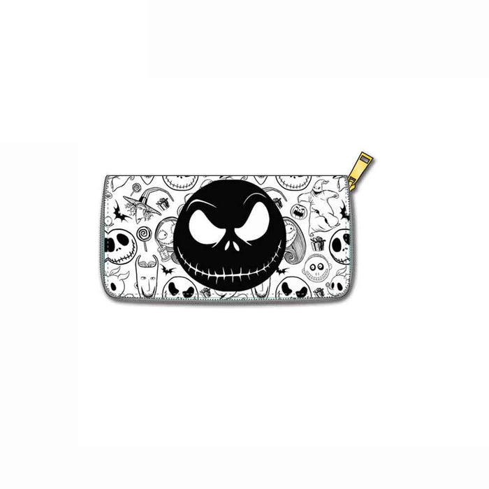 Wholesale Wallet PU Skull Print Zipper MOQ≥3 (M) JDC-WT-Dengxin010