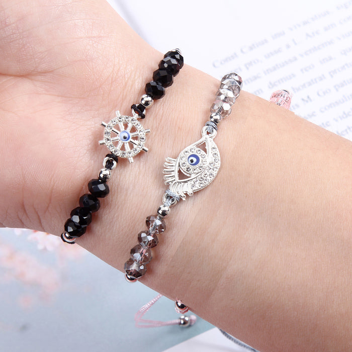 Jewelry WholesaleWholesale Crystal Woven Handmade Friendship Bracelet JDC-BT-ZheQ023 Bracelet 喆琦 %variant_option1% %variant_option2% %variant_option3%  Factory Price JoyasDeChina Joyas De China