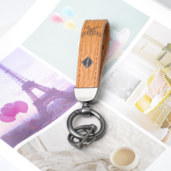 Wholesale bell buckle leather car key chain small pendant (F) JDC-KC-DAJ004