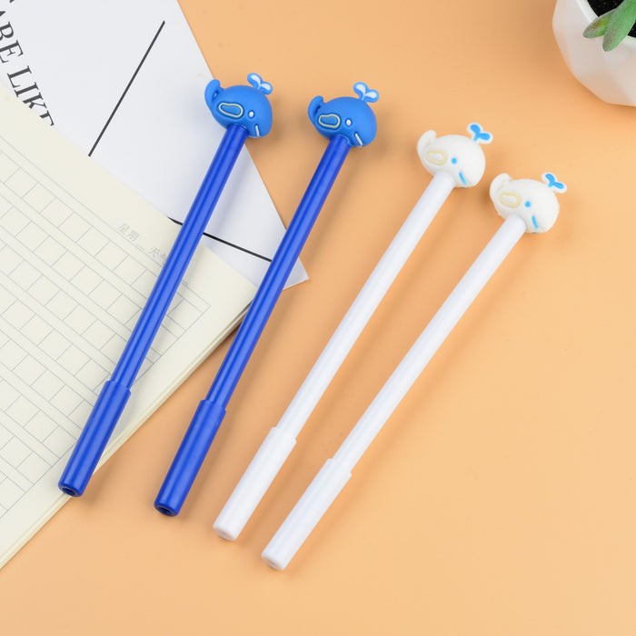 Wholesale Cartoon Silicone Whale Plastic Ballpoint Pen MOQ≥2 JDC-BP-XHZ012