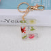 Jewelry WholesaleWholesale dried flower daisy 26 letters Keychain JDC-KC-YiWa002 Keychains 伊娃 %variant_option1% %variant_option2% %variant_option3%  Factory Price JoyasDeChina Joyas De China