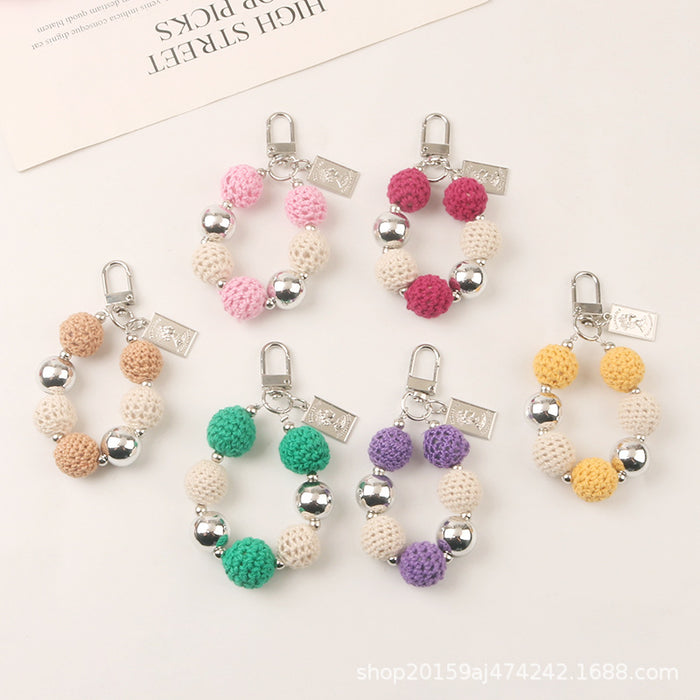 Wholesale Keychain Metal Cute Wool Ball Beads MOQ≥2 JDC-KC-YiHan033