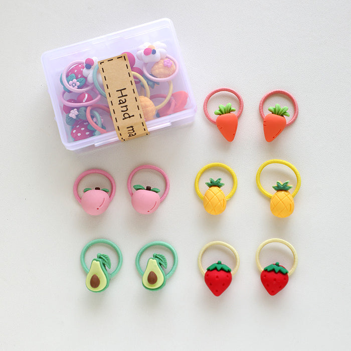 Jewelry WholesaleWholesale PVC Box Set Resin Cartoon Kids Hair Rope MOQ≥5 JDC-HS-Shij002 Hair Scrunchies 世景 %variant_option1% %variant_option2% %variant_option3%  Factory Price JoyasDeChina Joyas De China