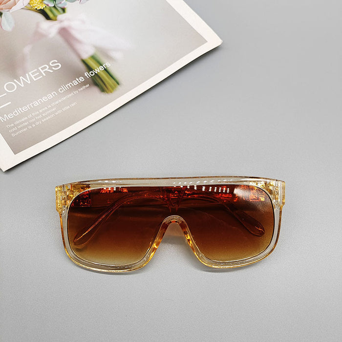 Wholesale Large Frame Sunglasses Personality Siamese Comfortable MOQ≥2 JDC-SG-BoH005