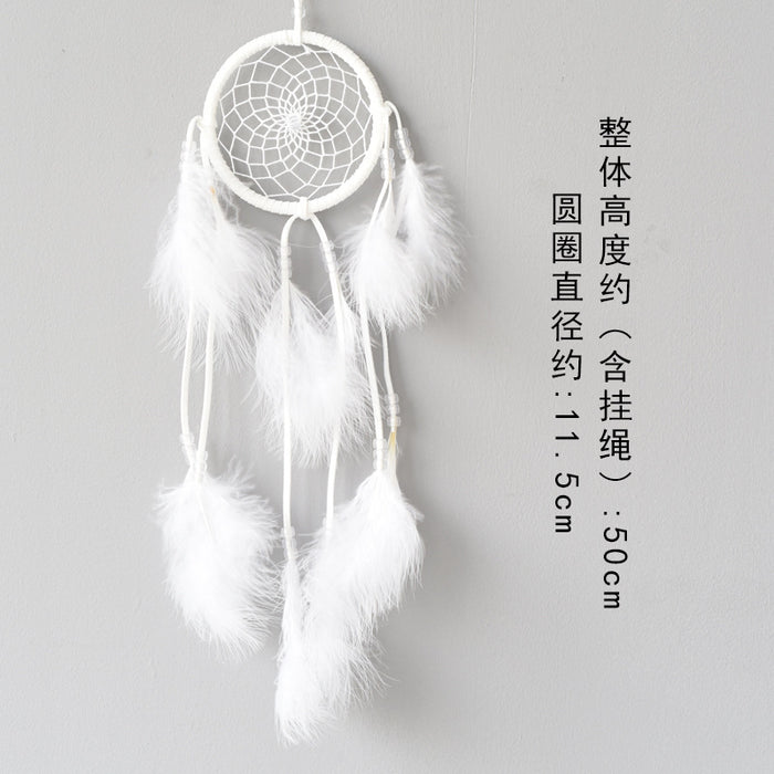 Wholesale Feather Wooden Bead Woven Dreamcatcher JDC-DC-WEC001