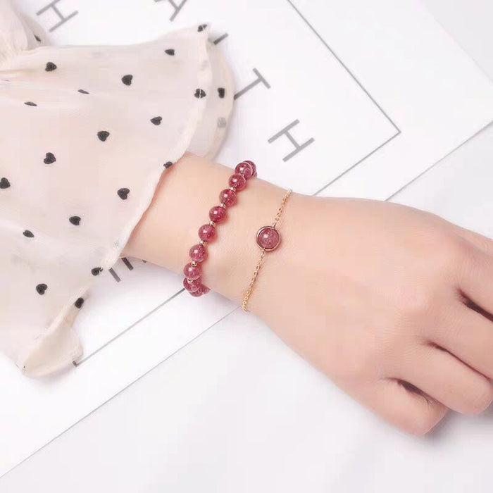 Wholesale crystal bead bracelet simple personality sweet style JDC-BT-NiHuang002