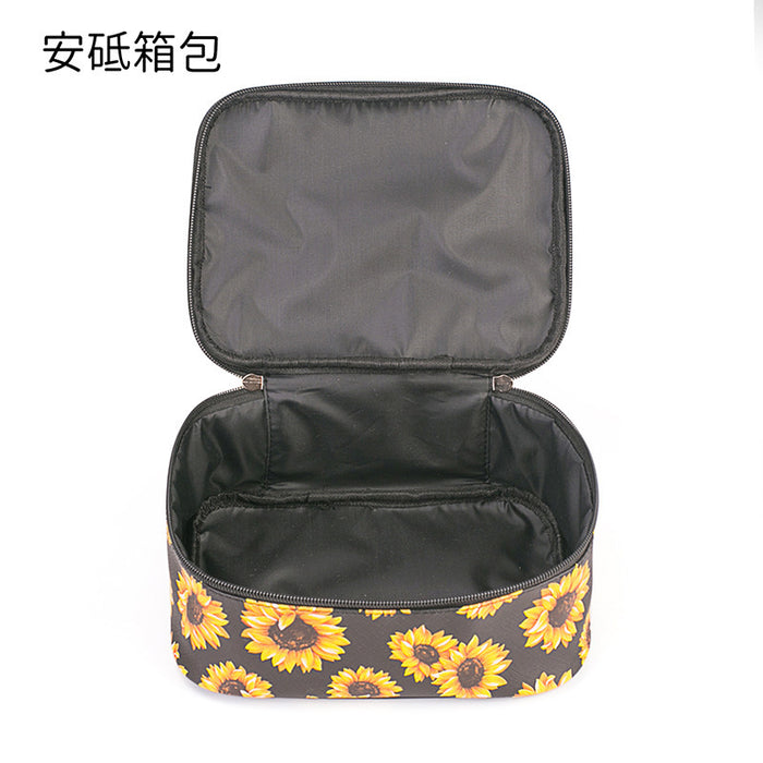 Wholesale Sunflower Cosmetic Bags Large Capacity Storage Bag MOQ≥3 JDC-CB-AD001