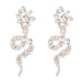 Jewelry WholesaleWholesale Design Snake Floral Rhinestone and Diamond Earrings JDC-ES-JL983 Earrings 氿乐 %variant_option1% %variant_option2% %variant_option3%  Factory Price JoyasDeChina Joyas De China