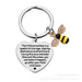 Jewelry WholesaleWholesale Teacher's Day Little Bee Stainless Steel Keychain MOQ≥2 JDC-KC-XinG002 Keychains 新钢 %variant_option1% %variant_option2% %variant_option3%  Factory Price JoyasDeChina Joyas De China