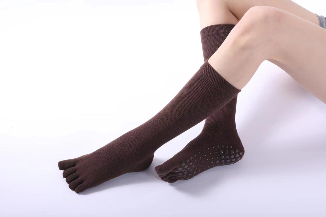 Wholesale Sock Cotton PVC Yoga Non-slip Wear-Resistant Aerobics Feet Five Finger Socks JDC-SK-TYS001