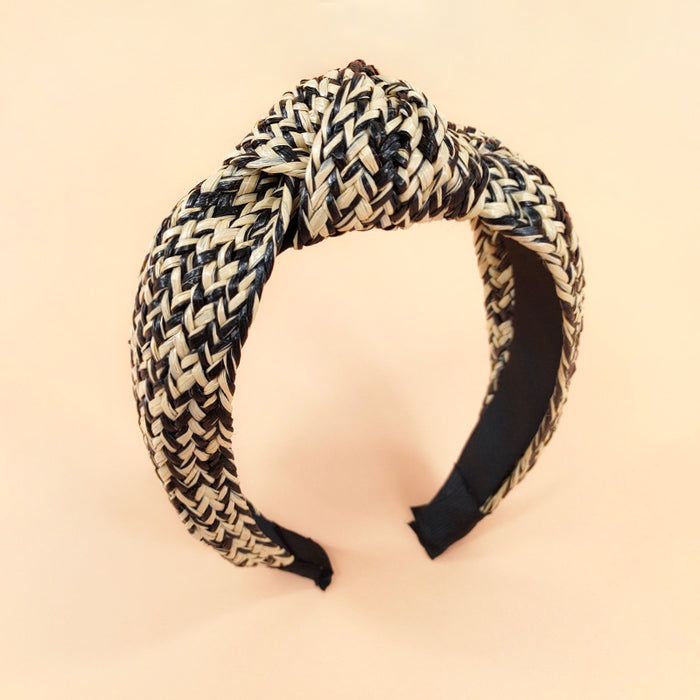 Wholesale raffia knotted headband boho JDC-HD-O117