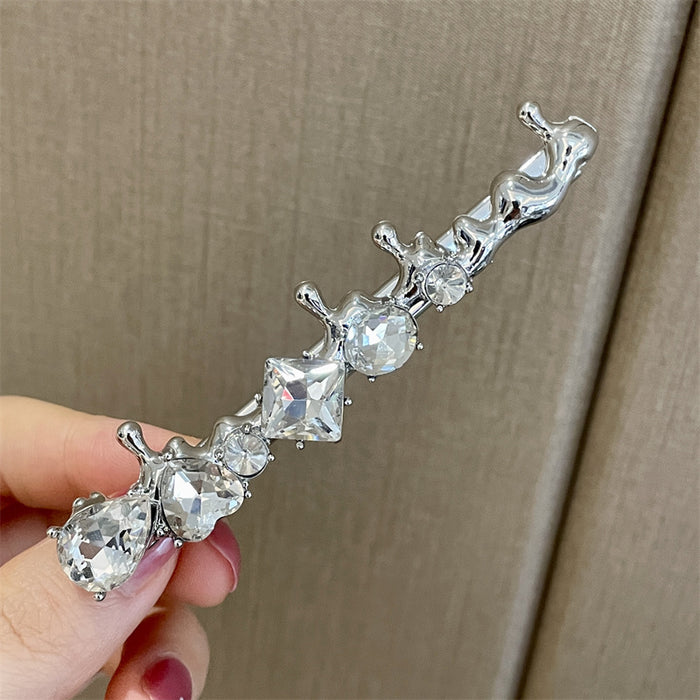 Wholesale Hair Clips Alloy Zircon Duckbill Clip Water Drop Design Sense JDC-HC-DDSL002