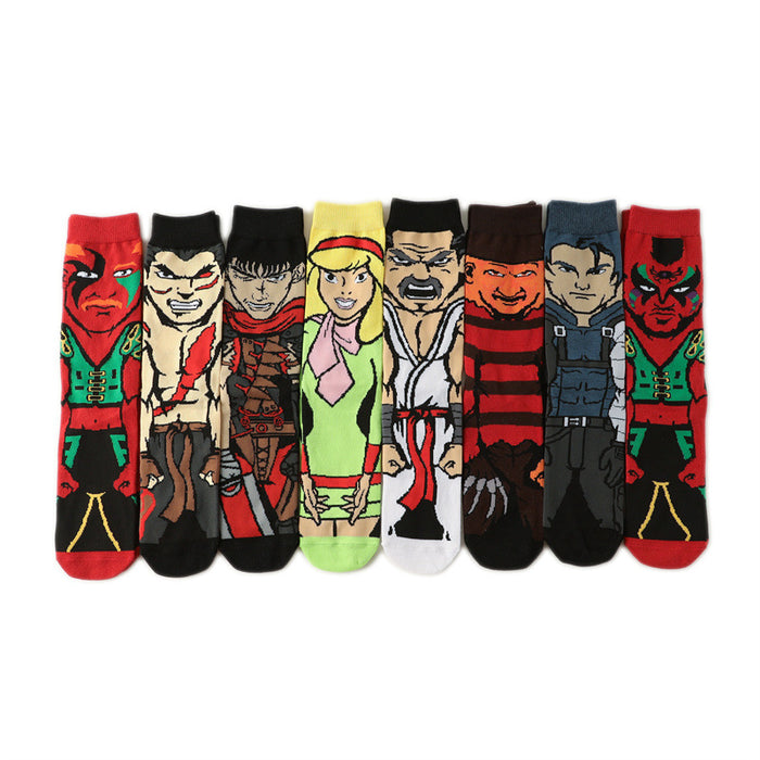 Wholesale Sock 70% Cotton Mid Tube Cartoon Men's Socks (M) JDC-SK-HuiHe031