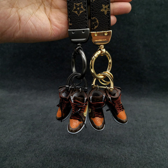 Wholesale Leather Sneakers Lanyard Keychain (F) JDC-KC-YTai004