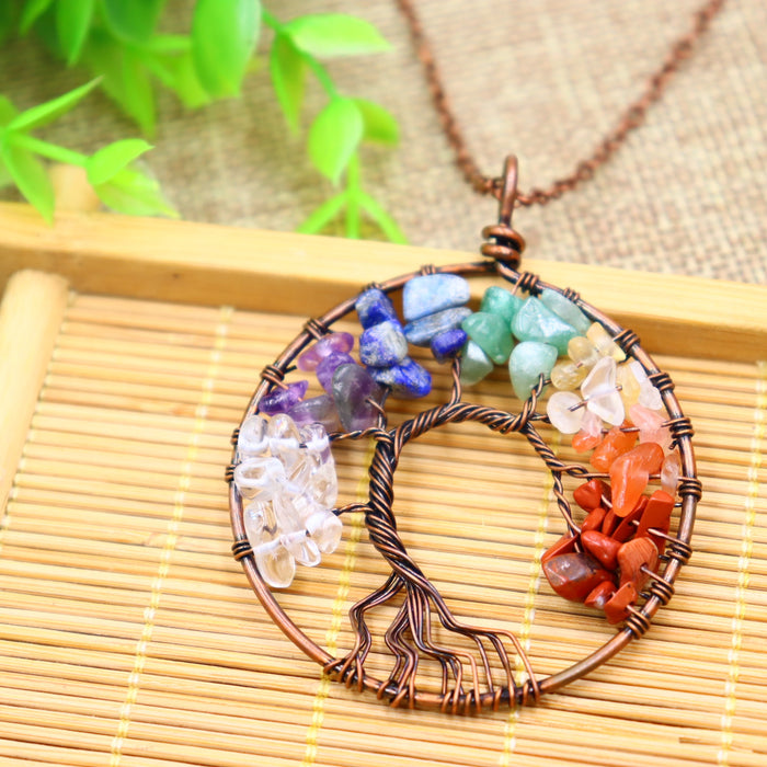 Wholesale 7 Colors Gravel Colorful Necklace JDC-NE-Xinyue002