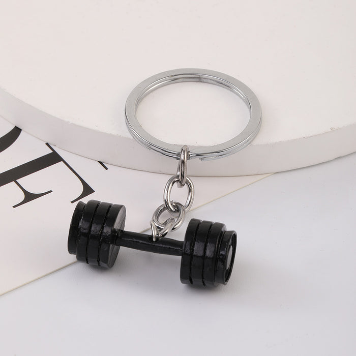 Wholesale Dumbbell Keychain Couple Pendant Keyring MOQ≥2 JDC-KC-ZJ008