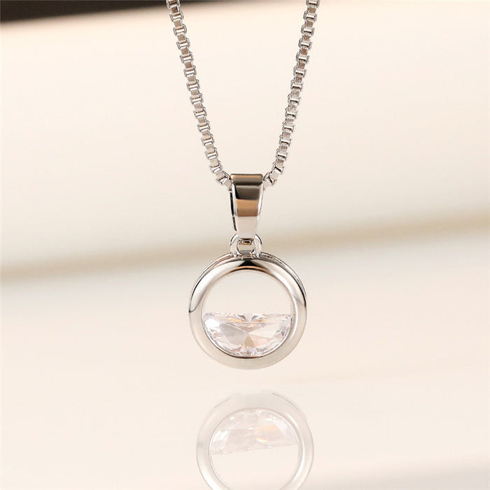 Jewelry WholesaleWholesale semicircular clear spring necklace JDC-NE-Caos012 Necklaces 曹适 %variant_option1% %variant_option2% %variant_option3%  Factory Price JoyasDeChina Joyas De China