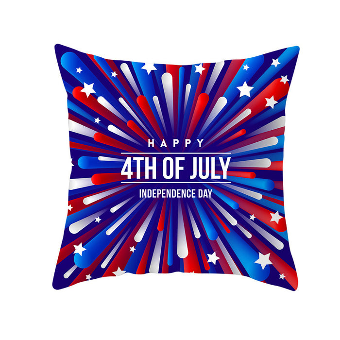 Wholesale 4th of July Independence Day Pillowcase Peach Skin Print MOQ≥2 JDC-PW-Jinze001