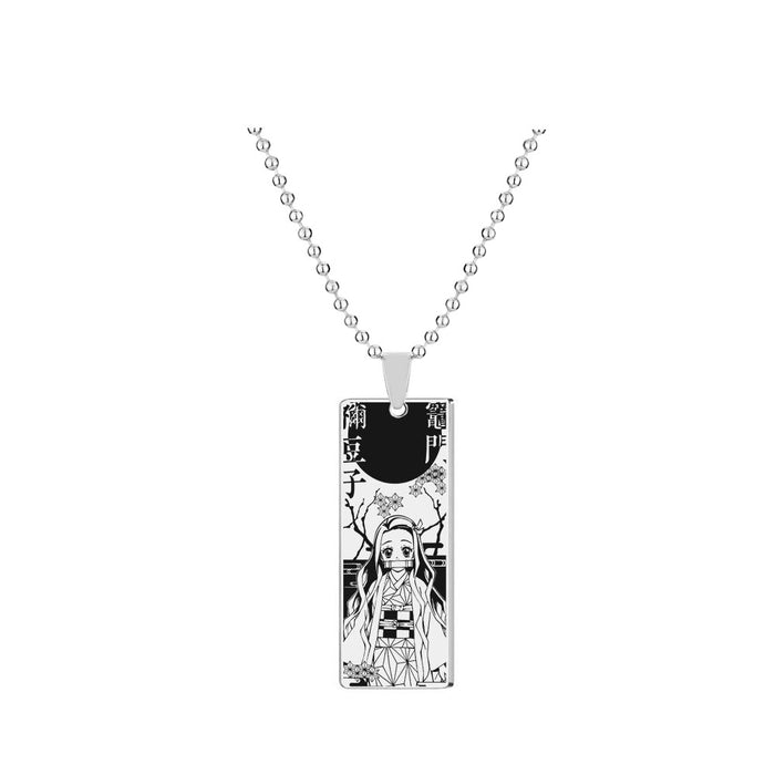 Wholesale Cute Nedouzi Character Stainless Steel Laser Necklace (M) JDC-NE-GSGR005