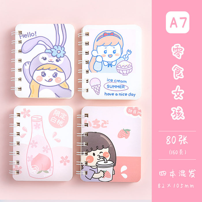 Wholesale Random Cartoon Coils Ben Wood Pulp Paper Notebook MOQ≥2 JDC-NK-Xiaom001