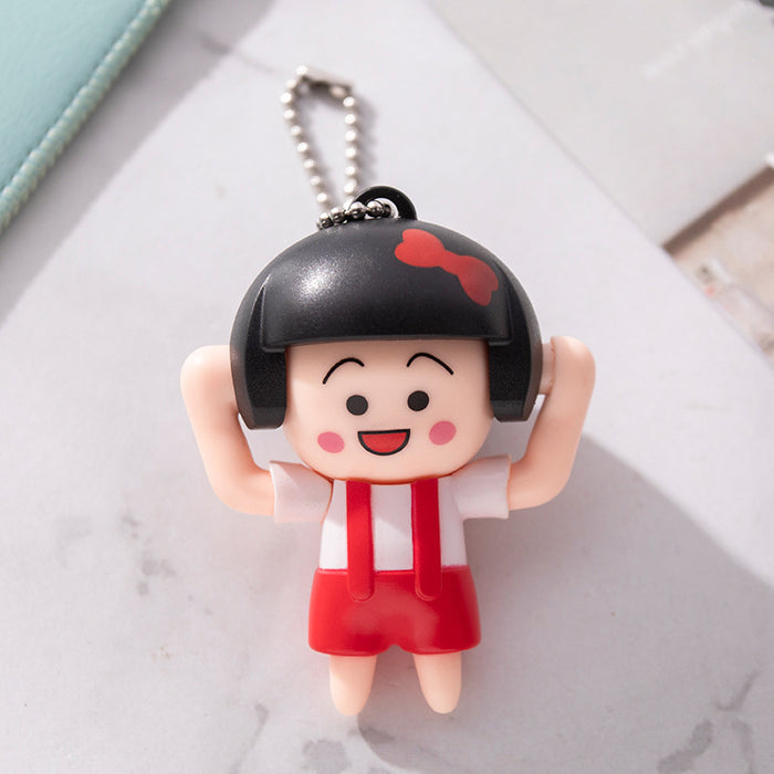 Jewelry WholesaleWholesale cartoon small balls will change face girl keychain JDC-KC-TengH001 Keychains 腾辉 %variant_option1% %variant_option2% %variant_option3%  Factory Price JoyasDeChina Joyas De China