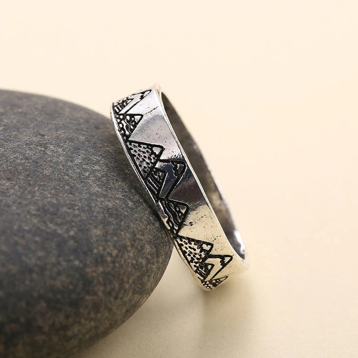 Wholesale Rings Alloy Punk Personality Mountain Retro MOQ≥2 JDC-RS-Zhuyue004