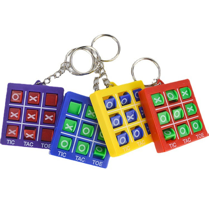 Wholesale Random Tic Tac Toe Game XO Rotating ABS Keychain MOQ≥4 JDC-KC-WeiLe001