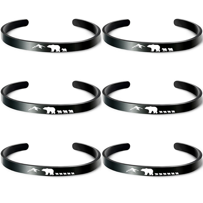 Jewelry WholesaleWholesale black stainless steel bear father's Day gift Bracelet MOQ≥2 JDC-BT-ganggu009 Bracelet 钢古 %variant_option1% %variant_option2% %variant_option3%  Factory Price JoyasDeChina Joyas De China