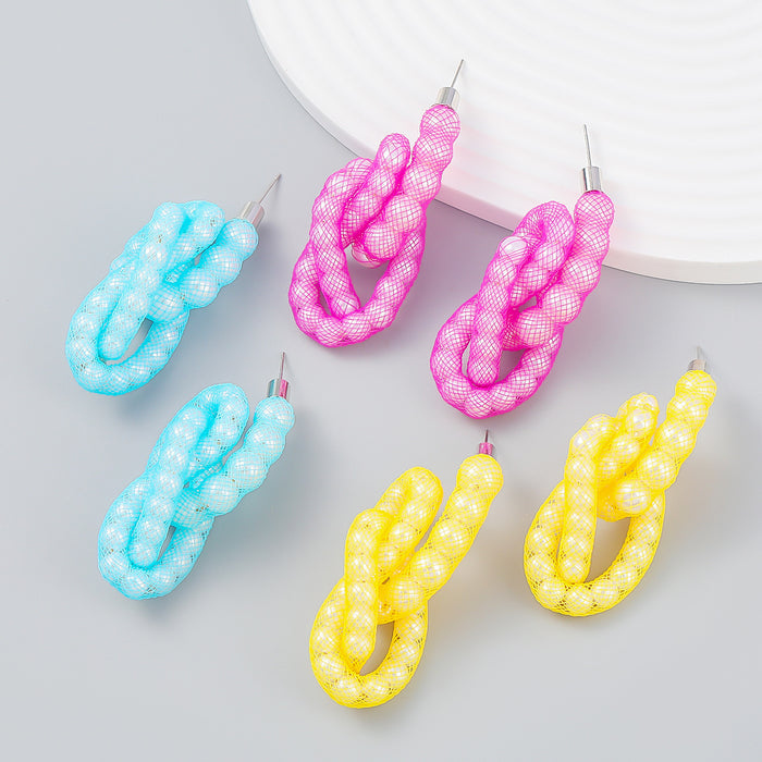 Jewelry WholesaleWholesale Braided Imitation Pearl Alloy Earrings JDC-ES-JL955 Earrings 氿乐 %variant_option1% %variant_option2% %variant_option3%  Factory Price JoyasDeChina Joyas De China