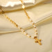 Jewelry WholesaleWholesale 18K Gold Cross Pendant Freshwater Rice Bead Stainless Steel Necklace JDC-NE-JD391 necklaces 杰鼎 %variant_option1% %variant_option2% %variant_option3%  Factory Price JoyasDeChina Joyas De China