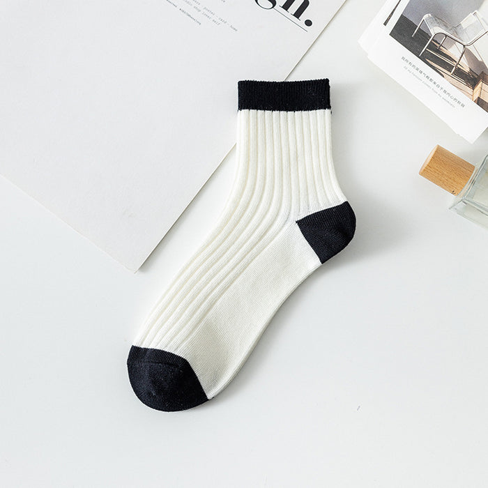 Wholesale Sock Cotton Mid Tube Sweat Absorption Sports Stripes JDC-SK-ZET005