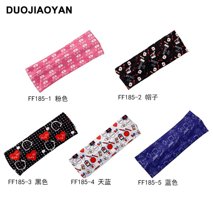 Wholesale Medical Stretch Printed Polyester Anti-Stretch Sweat Absorbent Headband MOQ≥3 JDC-HD-Jiaoy013