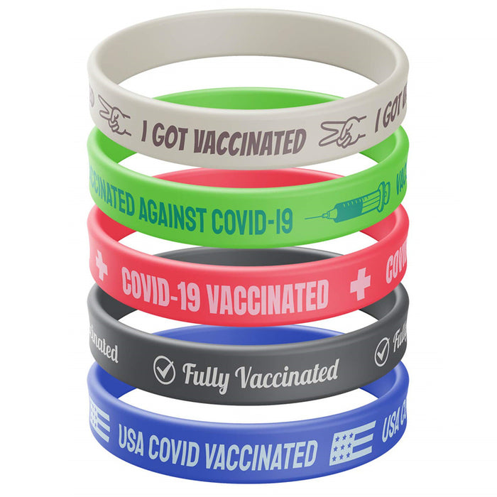 Jewelry WholesaleWholesale I got vaccine Cov-id Vaccinated Silicone Bracelet JDC-BT-HanJ012 Bracelet 寒骏 %variant_option1% %variant_option2% %variant_option3%  Factory Price JoyasDeChina Joyas De China