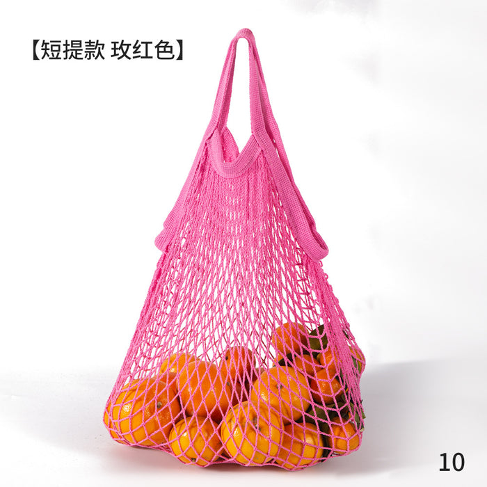 Wholesale Decoration Tote Bag Cotton Supermarket Vegetable and Fruit Net Pocket MOQ≥2 JDC-HB-ShenT001