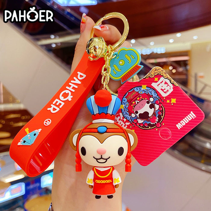 Wholesale Keychains Hardware PVC Cartoon Cute MOQ≥2 JDC-KC-BaiM056