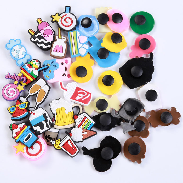 Wholesale Croc Charms Random 100pcs Cartoon Cute PVC DIY Accessories JDC-CCS-YiiShang004