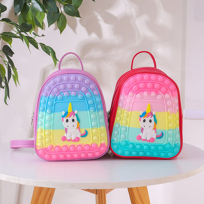 Wholesale Children Bag Silicone Last Mouse Lost Unicorn MOQ≥3 JDC-BP-Chenzi001