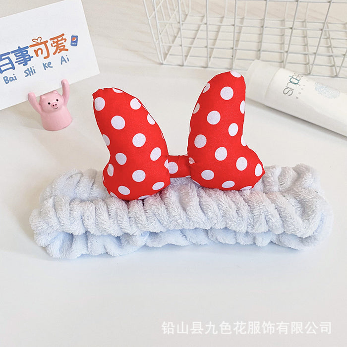 Wholesale Cartoon Cute Polka Dot Oversized Butterfly End Hairband JDC-HD-JSH002