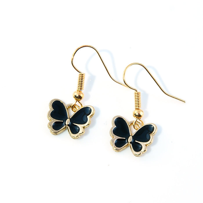 Wholesale Color Butterfly Alloy Earrings MOQ≥2 JDC-ES-Kaiwei002