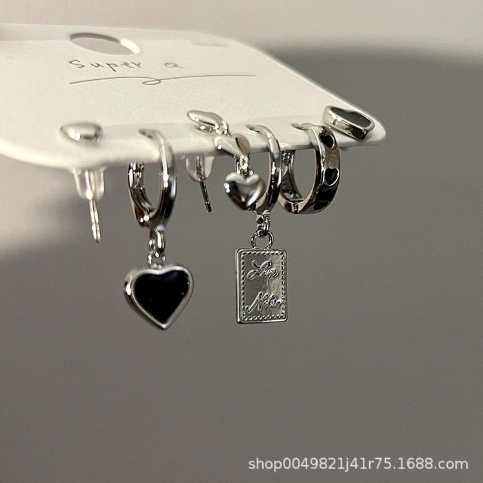 Wholesale Earrings Alloy Love Stud Earrings Six Piece Set JDC-ES-Jingh011