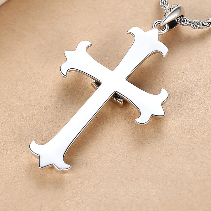 Wholesale Cross Pendant Men's Fashion Personality Hip Hop Retro Necklace JDC-NE-HuaYuL004