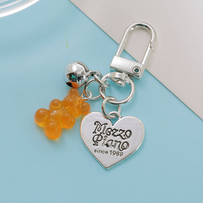 Jewelry WholesaleWholesale cute bear bell pendant girl heart metal keychain JDC-KC-Yaoyun016 Keychains 瑶韵 %variant_option1% %variant_option2% %variant_option3%  Factory Price JoyasDeChina Joyas De China