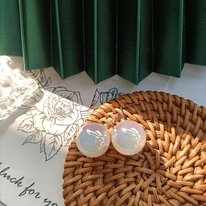 Jewelry WholesaleWholesale temperament pearl bubble 925 silver needle Ball Earrings JDC-ES-MiH006 Earrings 米穗 %variant_option1% %variant_option2% %variant_option3%  Factory Price JoyasDeChina Joyas De China