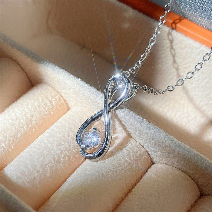 Wholesale Simple Figure 8 Pendant Necklace MOQ≥2 JDC-NE-CaoS040