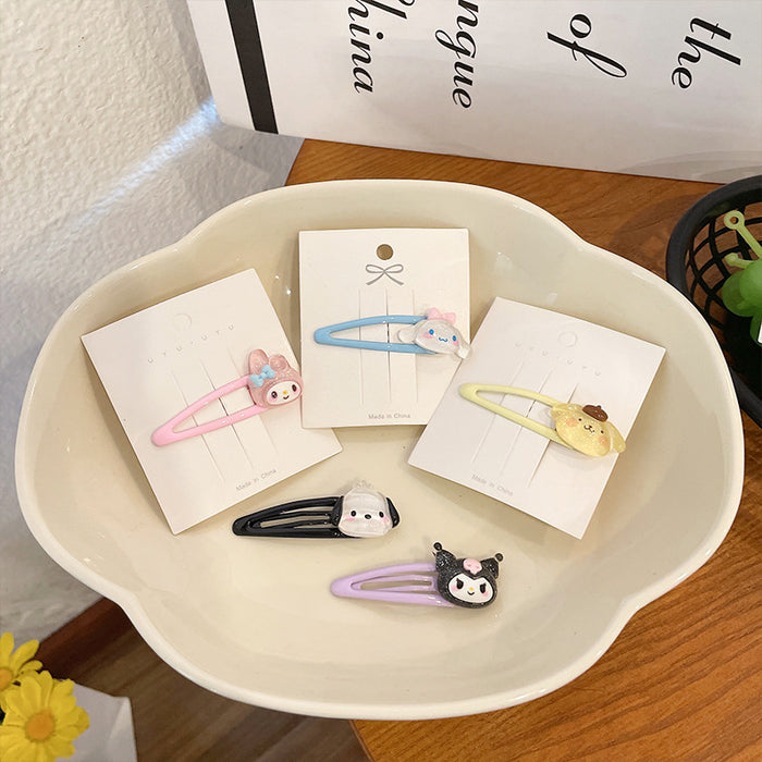 Wholesale hairpin acrylic transparent bb clip cartoon MOQ≥2 JDC-HC-WangFeng005