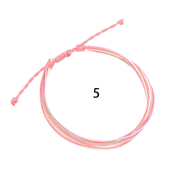 Jewelry WholesaleWholesale bohemian wind waterproof wax thread braided anklet JDC-AS-Yh002 Anklet 益烨 %variant_option1% %variant_option2% %variant_option3%  Factory Price JoyasDeChina Joyas De China