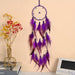 Jewelry WholesaleWholesale wind chimes purple feather weaving dream catcher network MOQ≥2 JDC-DC-JunX009 Dreamcatcher 俊贤 %variant_option1% %variant_option2% %variant_option3%  Factory Price JoyasDeChina Joyas De China