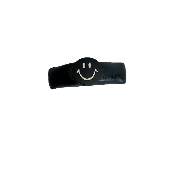 Wholesale Cute Cartoon Smiley Hairpin Side Clip Texture PU Leather Sponge Thickening JDC-HC-Lyuan001