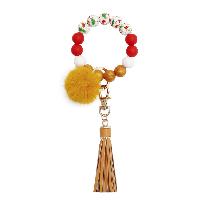 Jewelry WholesaleWholesale hand woven tassel Christmas tree keychain JDC-KC-JM020 Keychains 杰米 %variant_option1% %variant_option2% %variant_option3%  Factory Price JoyasDeChina Joyas De China