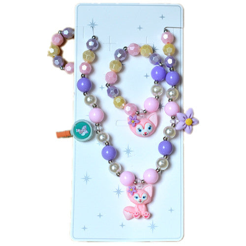 Wholesale Kids Necklace Bracelet Ring Ear Clip Girl Jewelry Princess Earring Set JDC-BT-XunO001